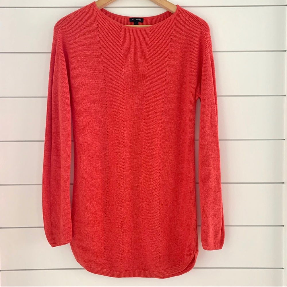 Talbots coral sweater